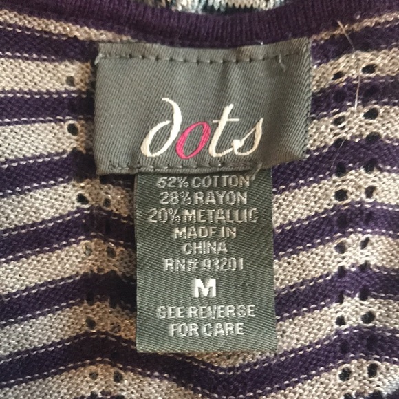 Vintage Dots Purple Shimmer Sweater Medium - Picture 5 of 7